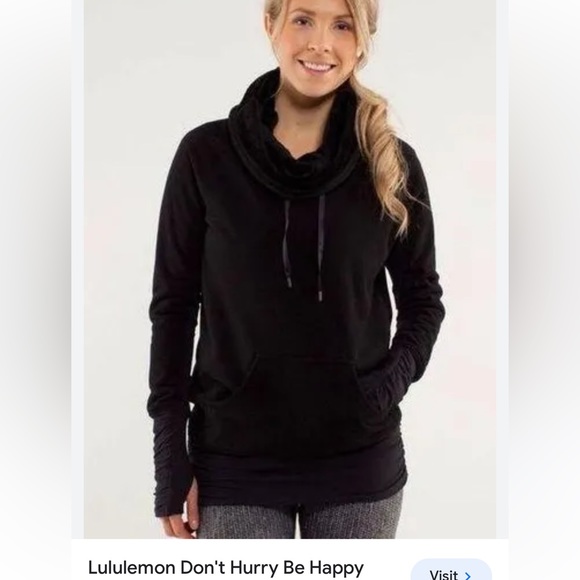 Lululemon don’t hurry be happy, reversible hoodie/sweater